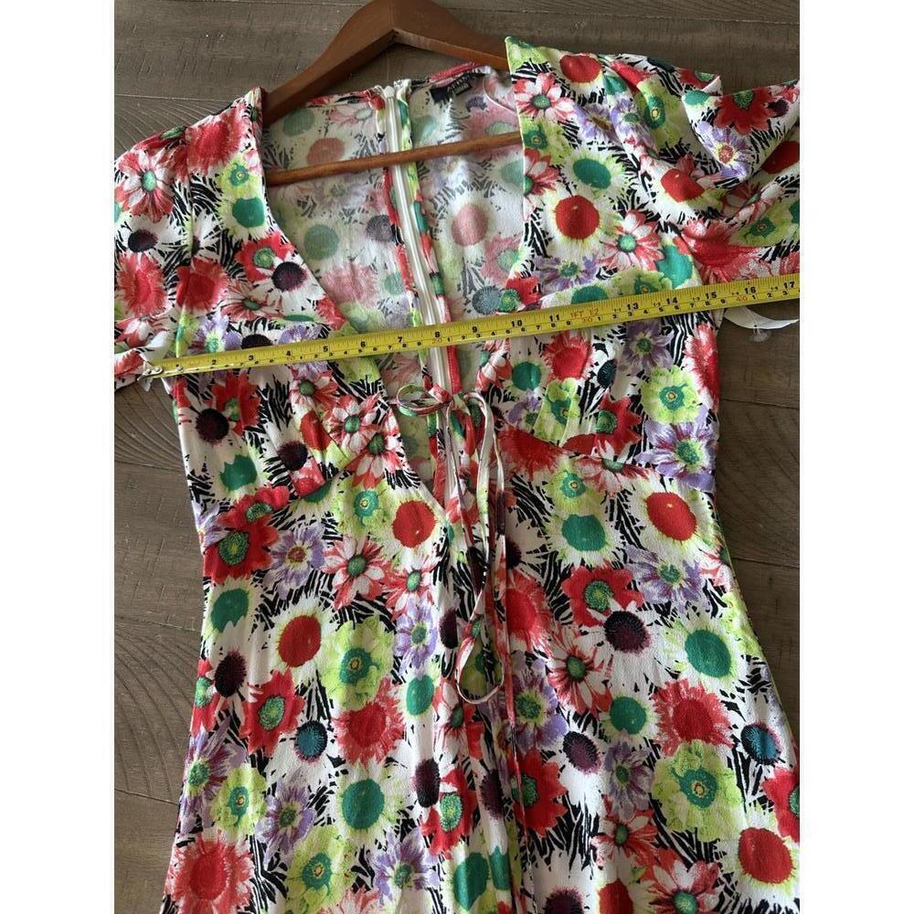 NWT AFRM Caprice Long Sleeve Mini Dress in Summer Daisy Bouquet Women’s size XS - Picture 9 of 13